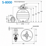 S Series Media Filters S-8000 MK2 - 762mm (30") Dia with V2000 Valve